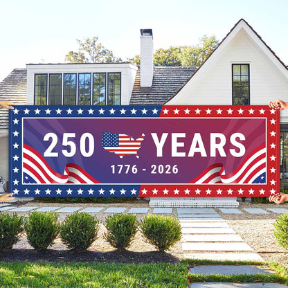 USA 250 Years 1776–2026 Banner Flag | Happy 250th Birthday USA | Patriotic 4th of July Banner 684364
