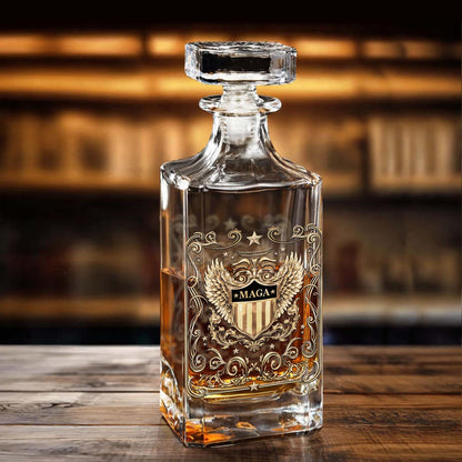 Trump MAGA Whiskey Decanter Set | President Donald Trump Whiskey Glass Whiskey Bottle 684365 - GOP