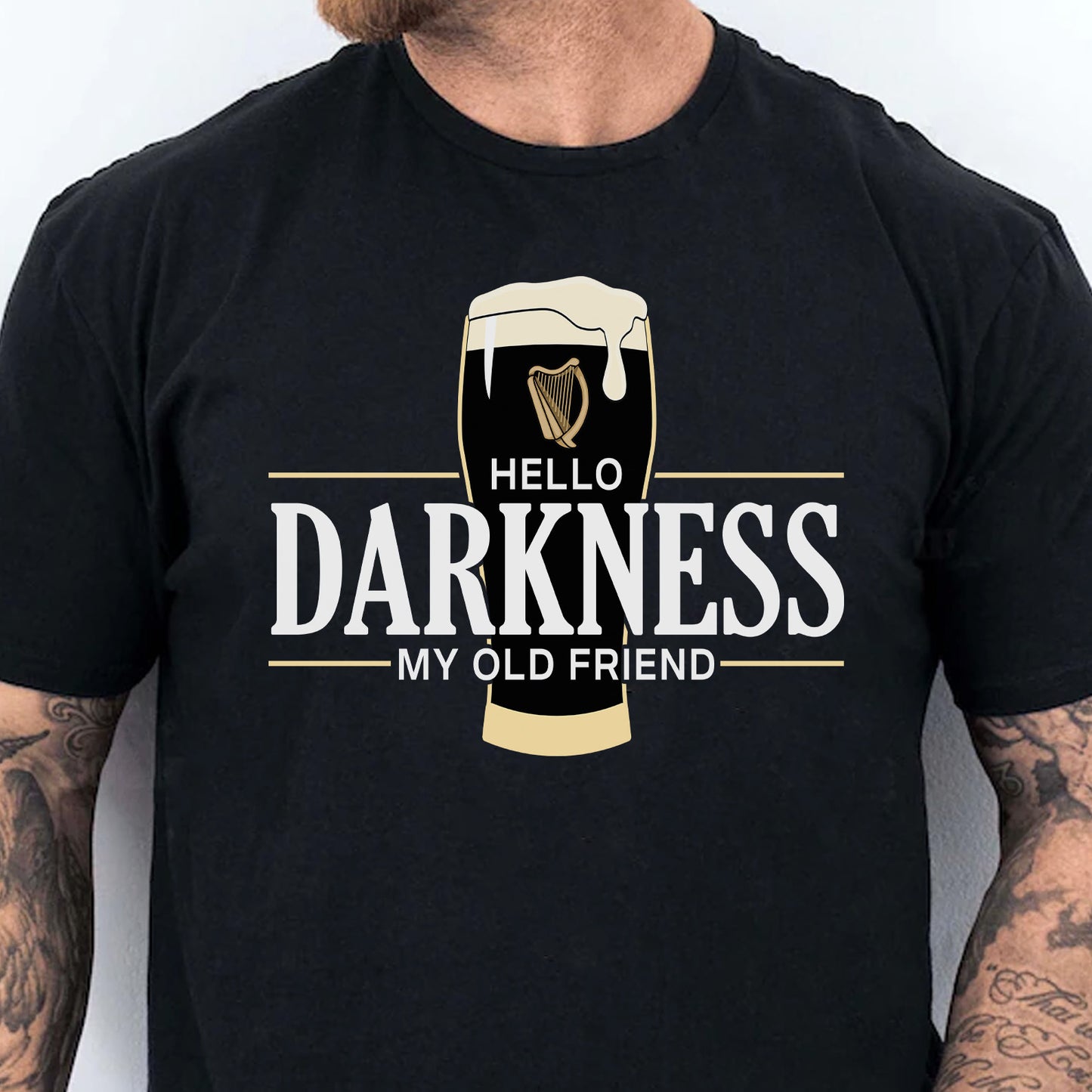 Hello Darkness My Old Friend Irish Beer Sweatshirt | St. Patrick's Day Party T-Shirt | Irish Pride Apparel 684376