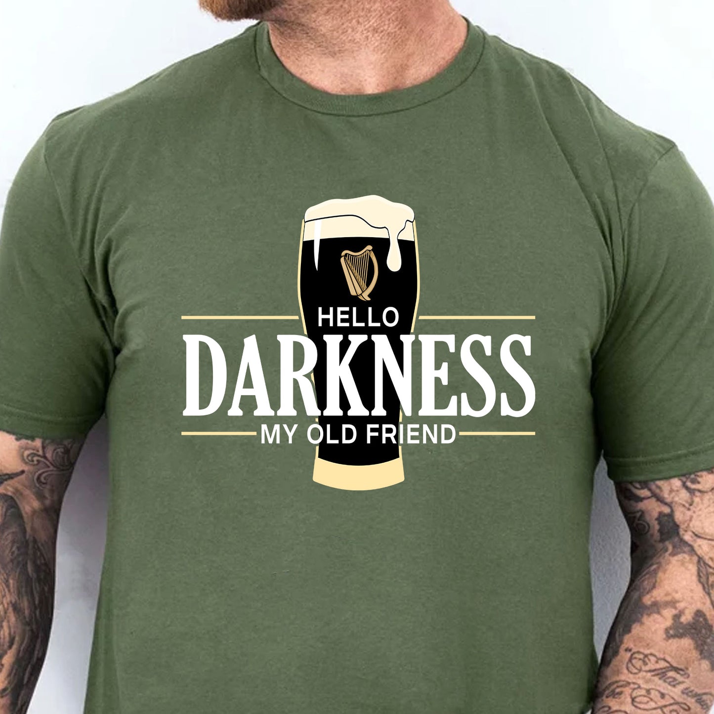 Hello Darkness My Old Friend Irish Beer Sweatshirt | St. Patrick's Day Party T-Shirt | Irish Pride Apparel 684376