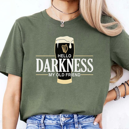 Hello Darkness My Old Friend Irish Beer Sweatshirt | St. Patrick's Day Party T-Shirt | Irish Pride Apparel 684376