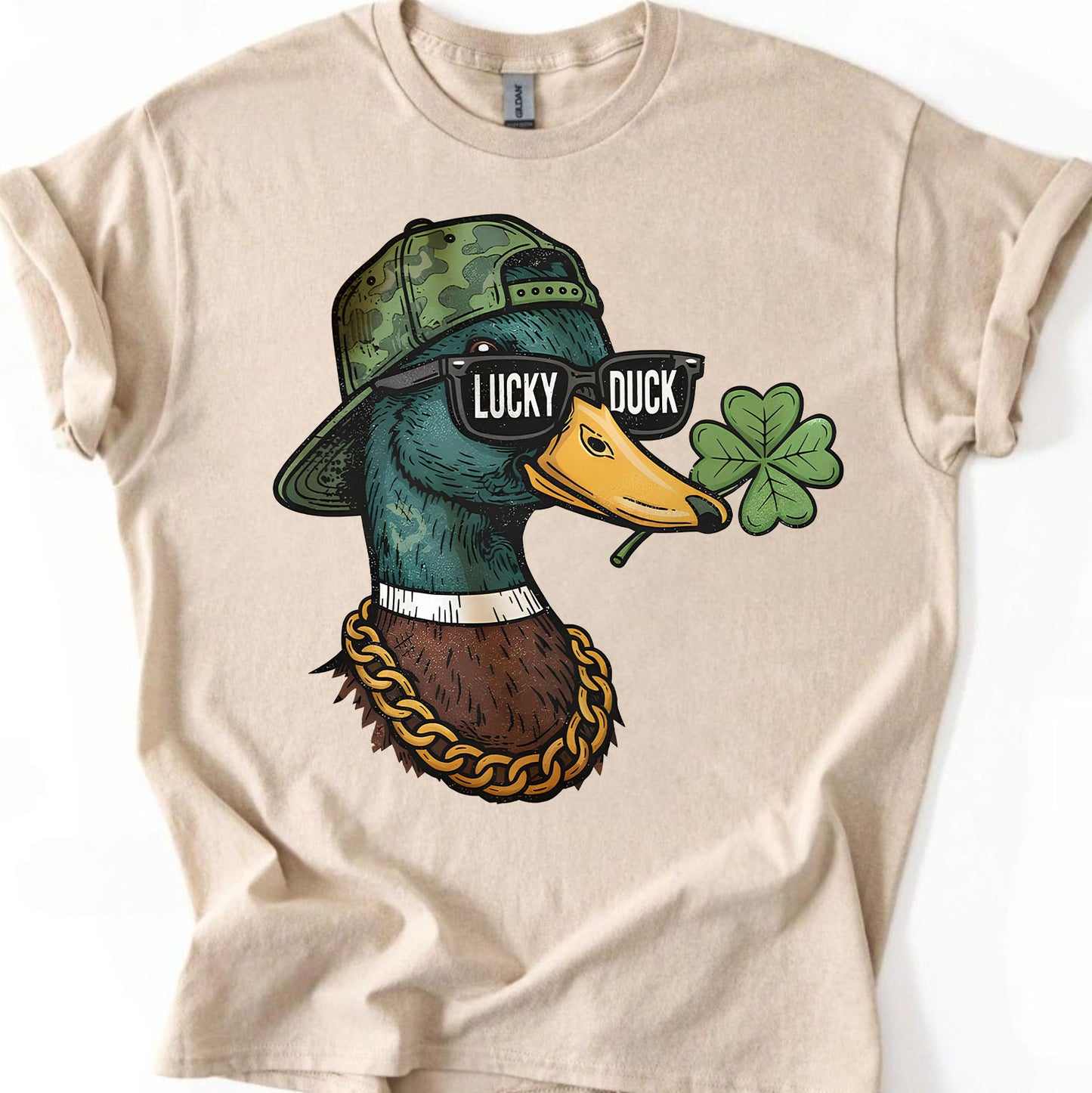 Lucky Duck Shirt | Saint Patrick Lucky Shamrock Bright Shirt | St. Patrick's Day T-Shirt 684389