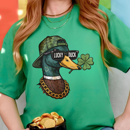 Lucky Duck Shirt | Saint Patrick Lucky Shamrock Bright Shirt | St. Patrick's Day T-Shirt 684389