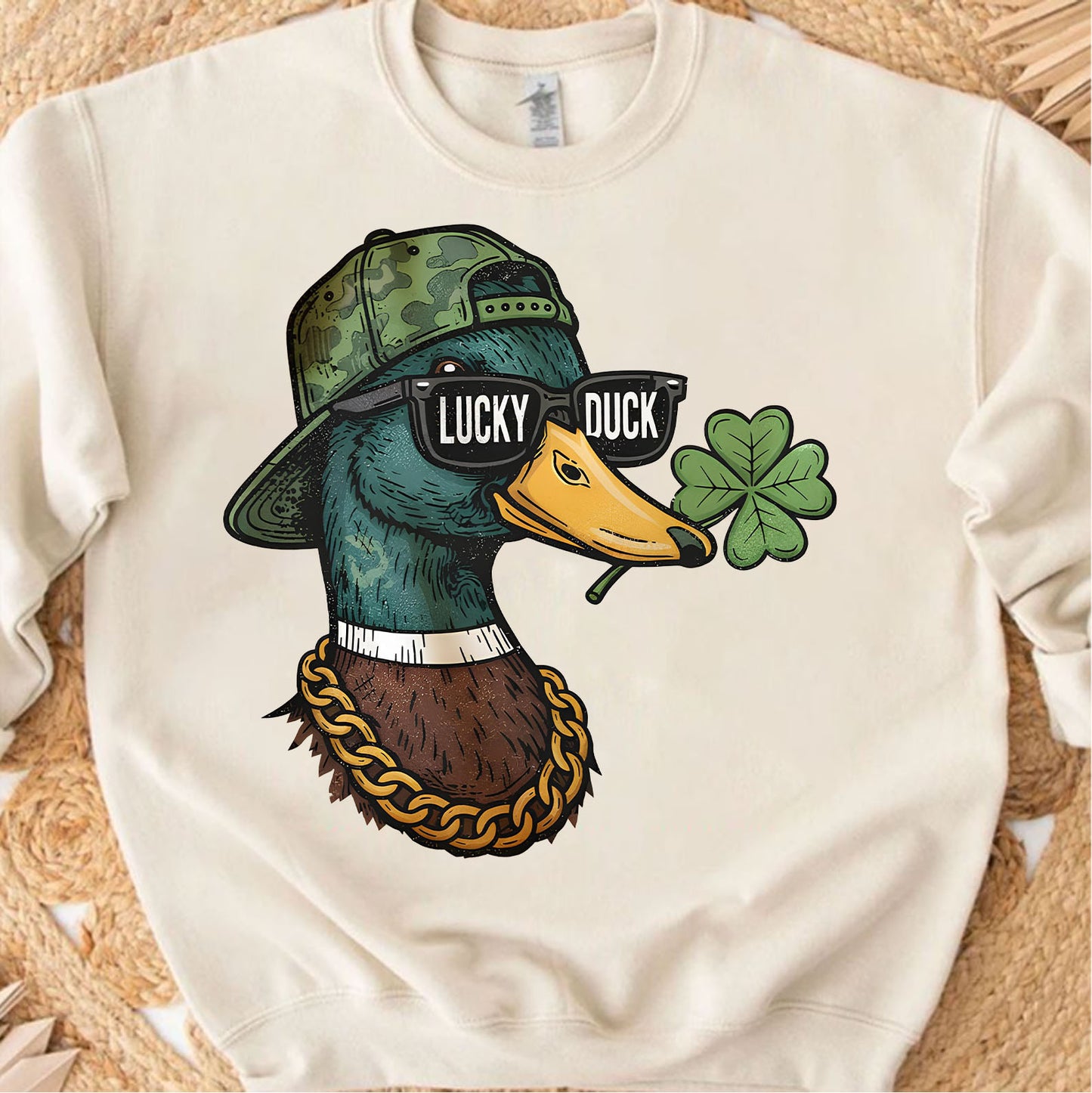 Lucky Duck Shirt | Saint Patrick Lucky Shamrock Bright Shirt | St. Patrick's Day T-Shirt 684389