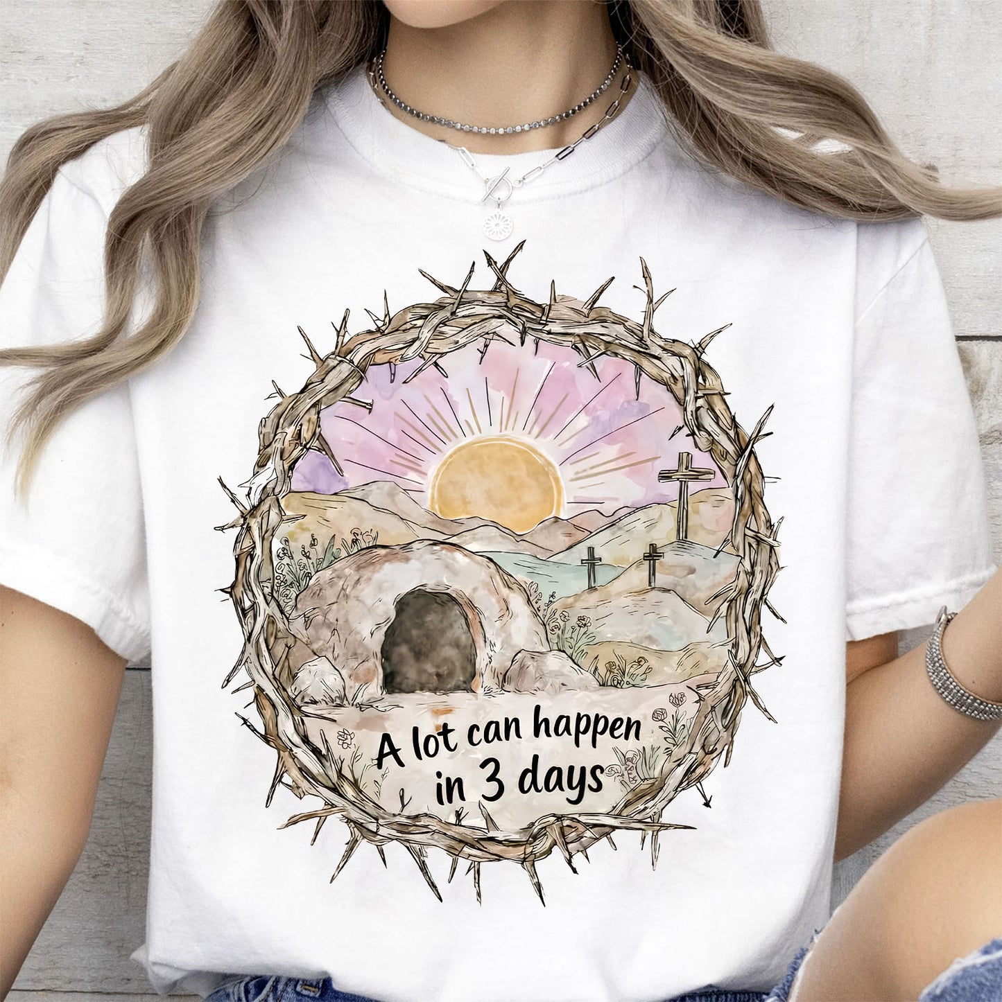 Empty Tomb Easter Shirt | A Lot Can Happen in 3 Days Christian Sweatshirt | Religious Easter Shirt 684401