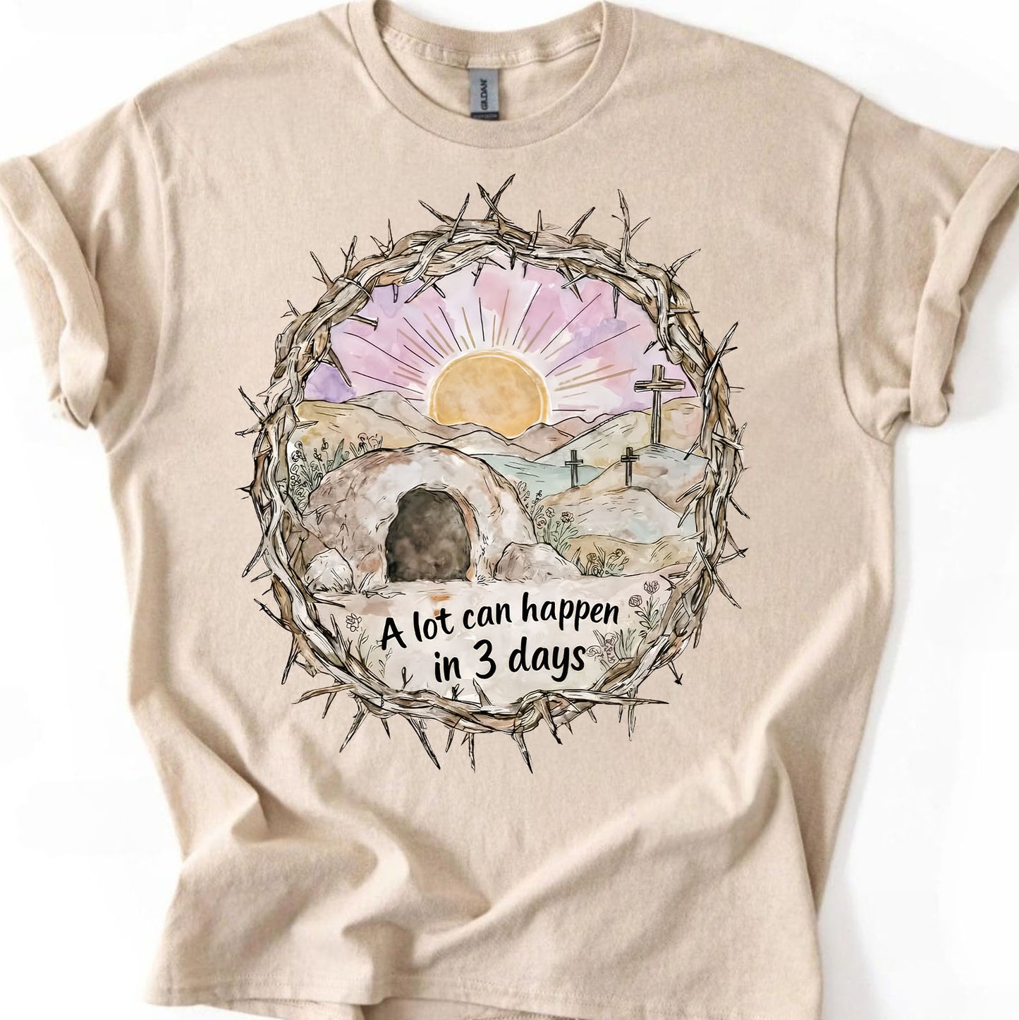 Empty Tomb Easter Shirt | A Lot Can Happen in 3 Days Christian Sweatshirt | Religious Easter Shirt 684401