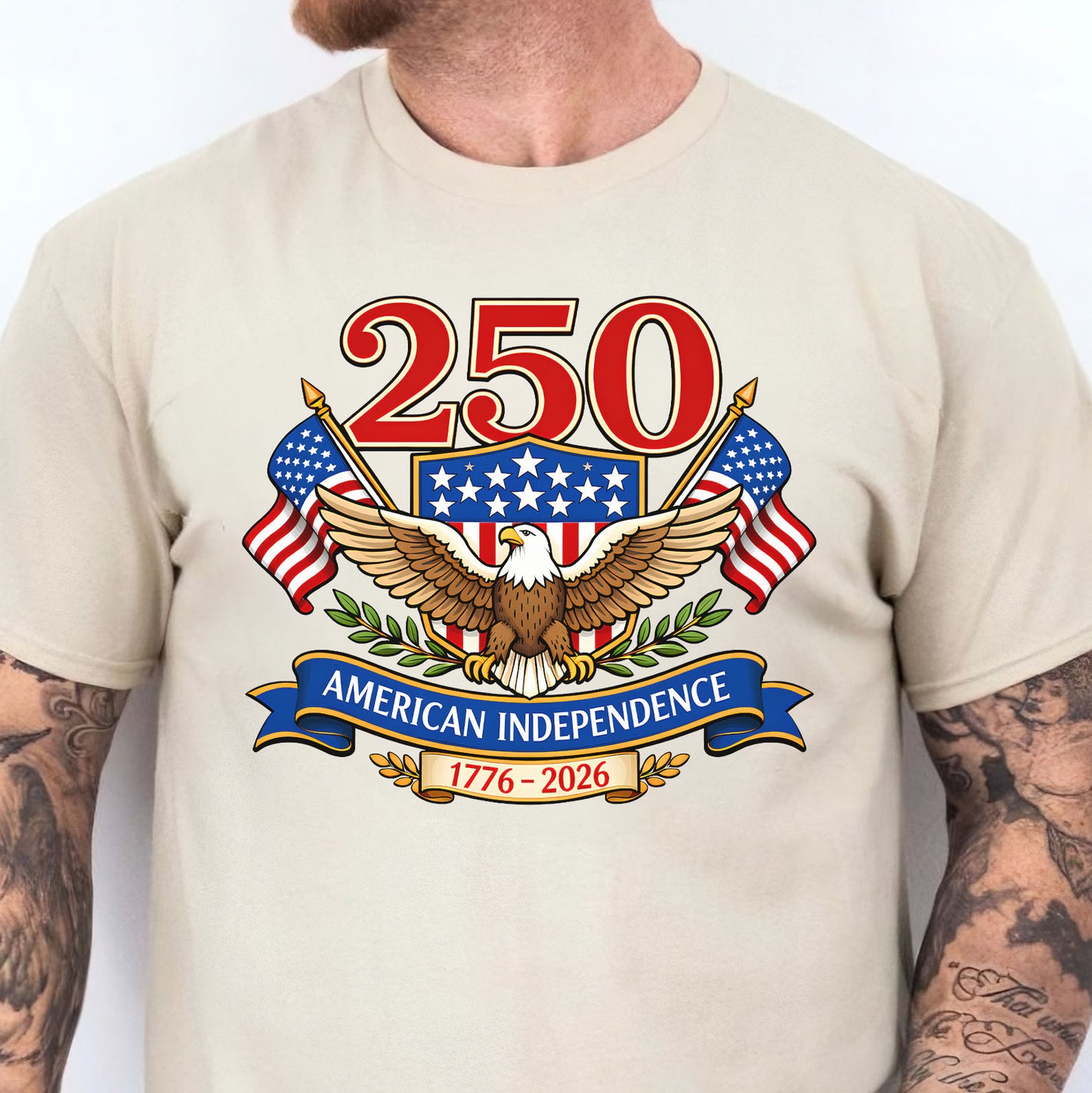 250 Years Anniversary Independence Design Bright Shirt | USA Eagle Patriotic Shirt | America 1776–2026 Anniversary 684459
