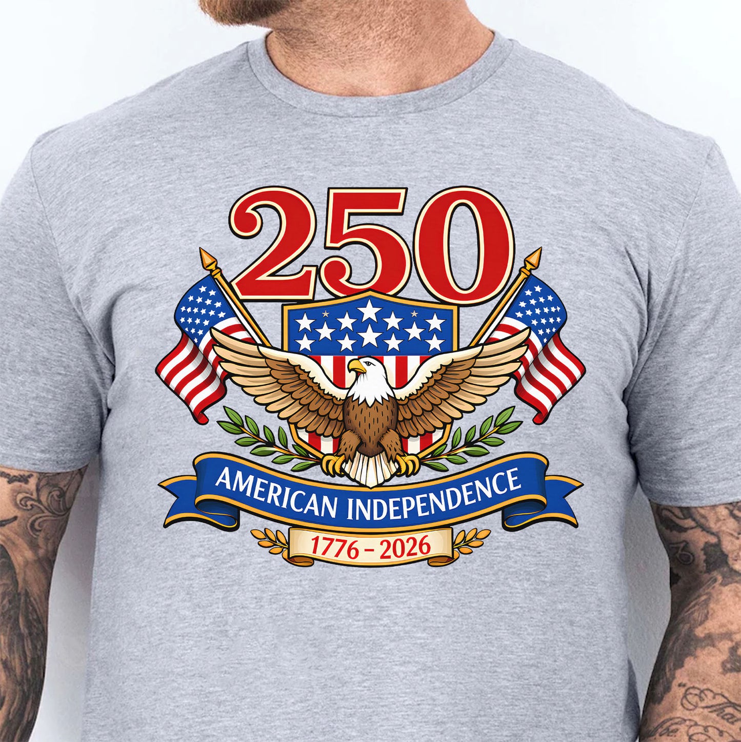 250 Years Anniversary Independence Design Bright Shirt | USA Eagle Patriotic Shirt | America 1776–2026 Anniversary 684459