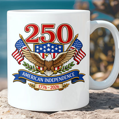250 Years USA Anniversary Mug | Patriotic Eagle US Flag 1776–2026 Mug| US 250th Anniversary 684459