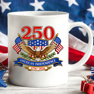 250 Years USA Anniversary Mug | Patriotic Eagle US Flag 1776–2026 Mug| US 250th Anniversary 684459