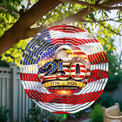 Patriotic Eagle 250th Anniversary Wind Spinner | 250 Years Of America 1776–2026 Wind Spinner | Patriotic Garden Decor 684468