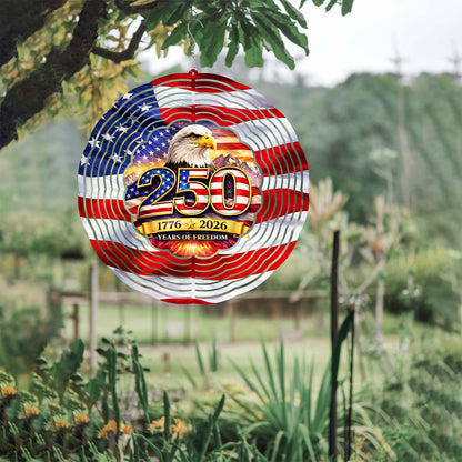 Patriotic Eagle 250th Anniversary Wind Spinner | 250 Years Of America 1776–2026 Wind Spinner | Patriotic Garden Decor 684468