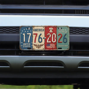 USA 250 Years Anniversary License Plate | Rustic License Plate Art 1776-2026 Semiquincentennial 684519