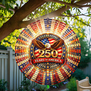 Patriotic Bald Eagle 250 Years Anniversary USA Wind Spinner | 4th of July 1776–2026 Outdoor Decor 684531