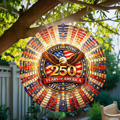 Patriotic Bald Eagle 250 Years Anniversary USA Wind Spinner | 4th of July 1776–2026 Outdoor Decor 684531