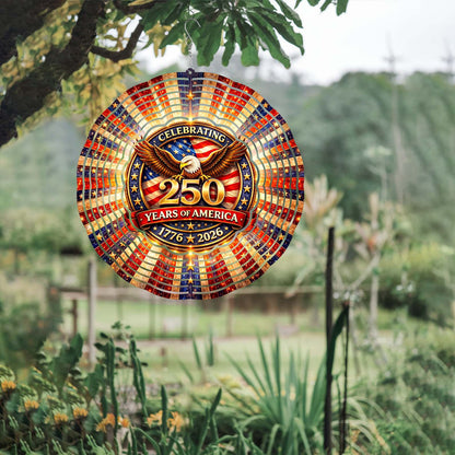 Patriotic Bald Eagle 250 Years Anniversary USA Wind Spinner | 4th of July 1776–2026 Outdoor Decor 684531