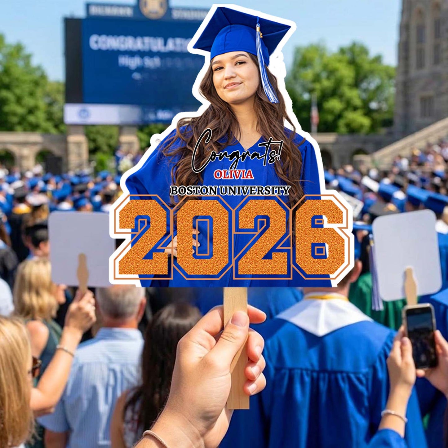 Personalized Graduation Fans | Custom Photo Fans | Handheld Fan | Custom Graduation Fans | Class of 2026 684592