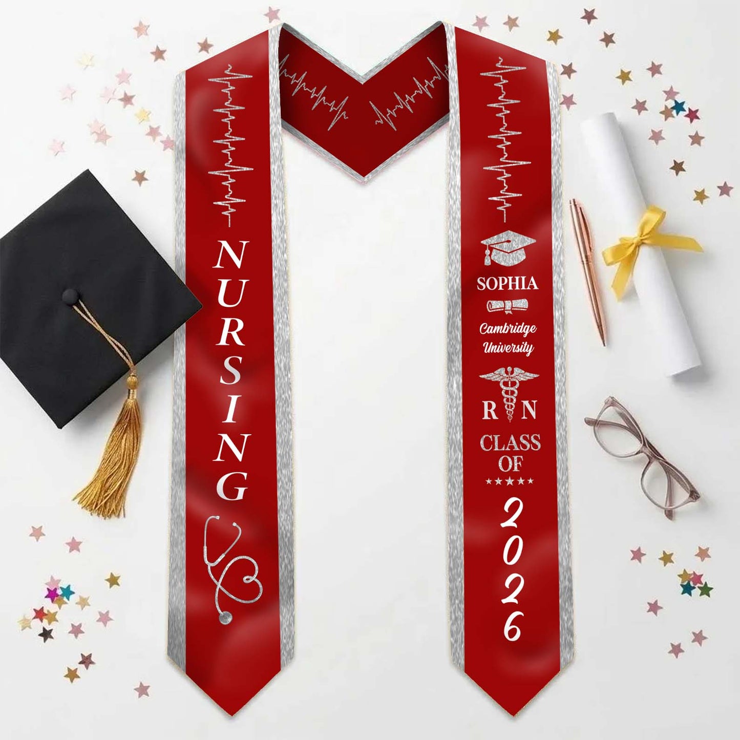 Personalized Nursing Stole | Class Of 2026 Stoles Sash | Graduation Gift, Senior Gift 684580