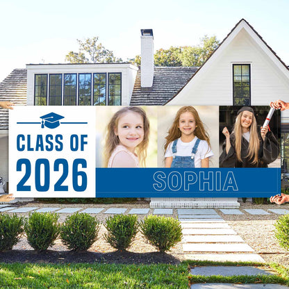Custom Photo Class of 2026 Banner Flag | Personalized Graduation Photo Banner | Senior Gift Decor 684582