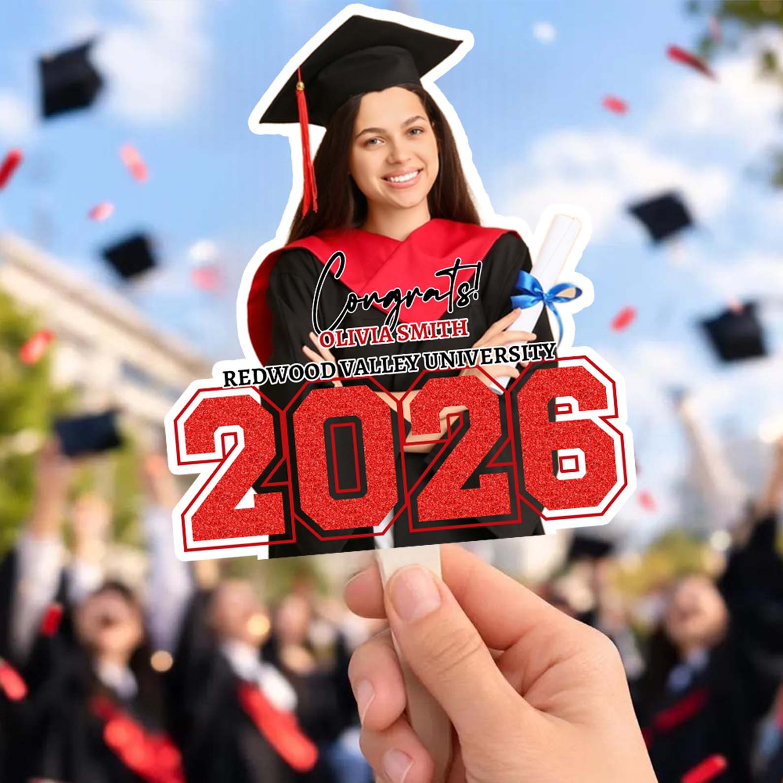 Personalized Graduation Fans | Custom Photo Fans | Handheld Fan ...