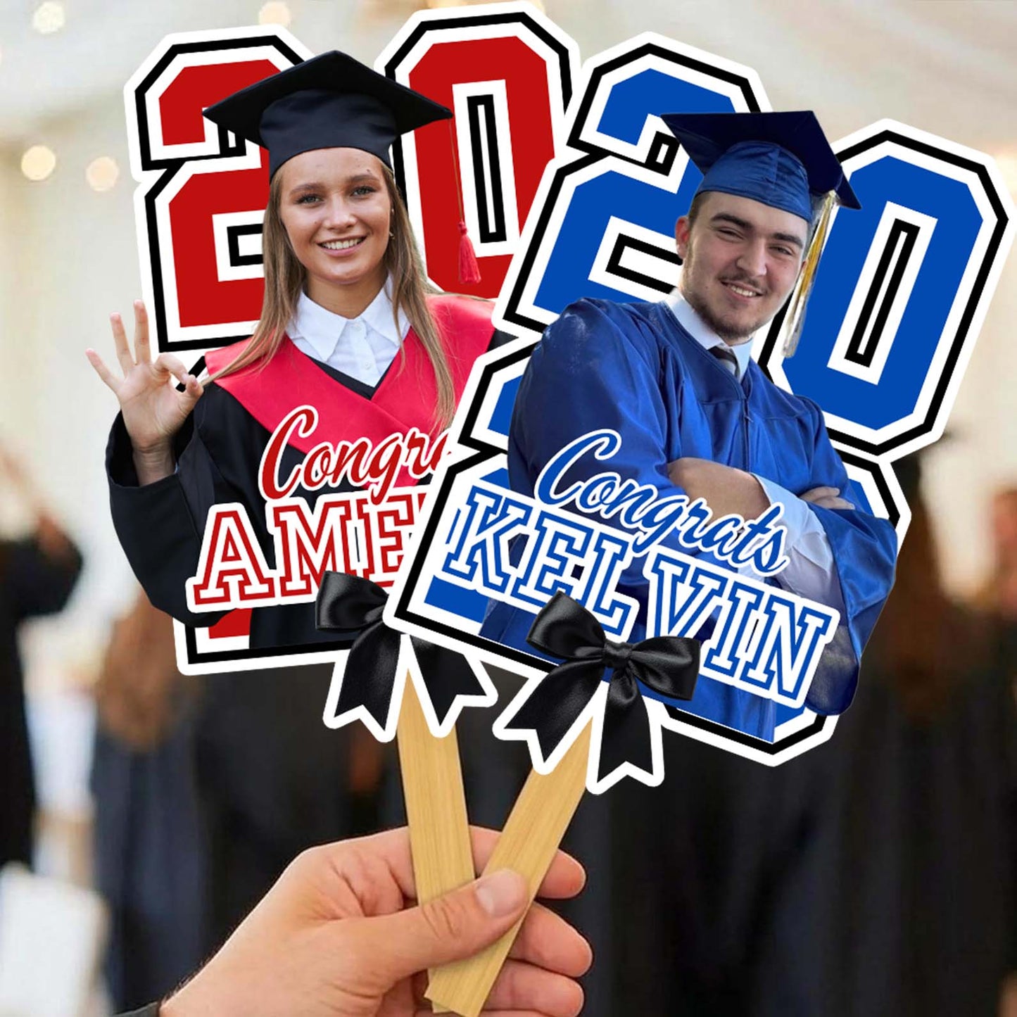 Personalized Graduation Fans | Custom Photo Fans | Handheld Fan | Custom Grad Party Paddle | Class of 2026 684594