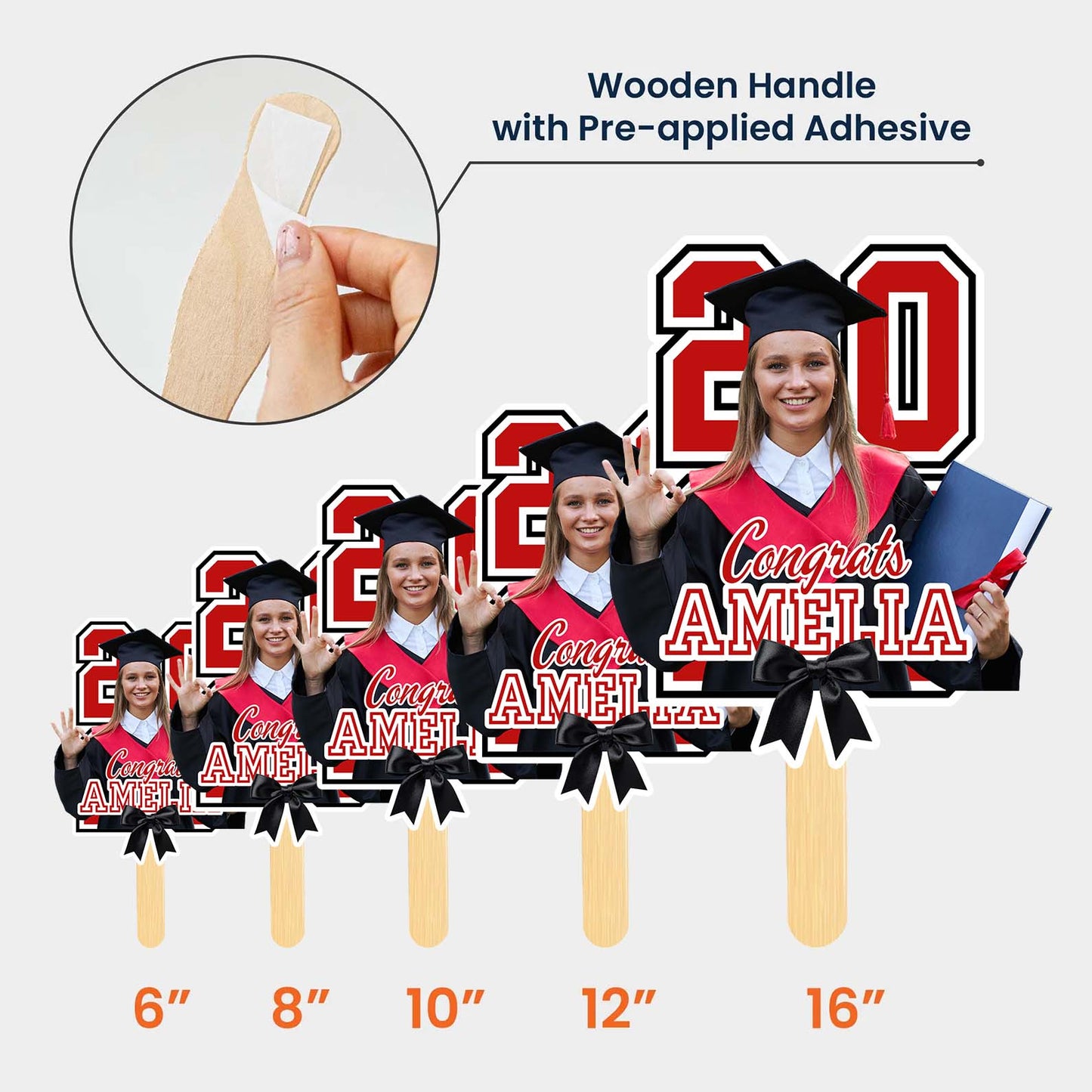 Personalized Graduation Fans | Custom Photo Fans | Handheld Fan | Custom Grad Party Paddle | Class of 2026 684594