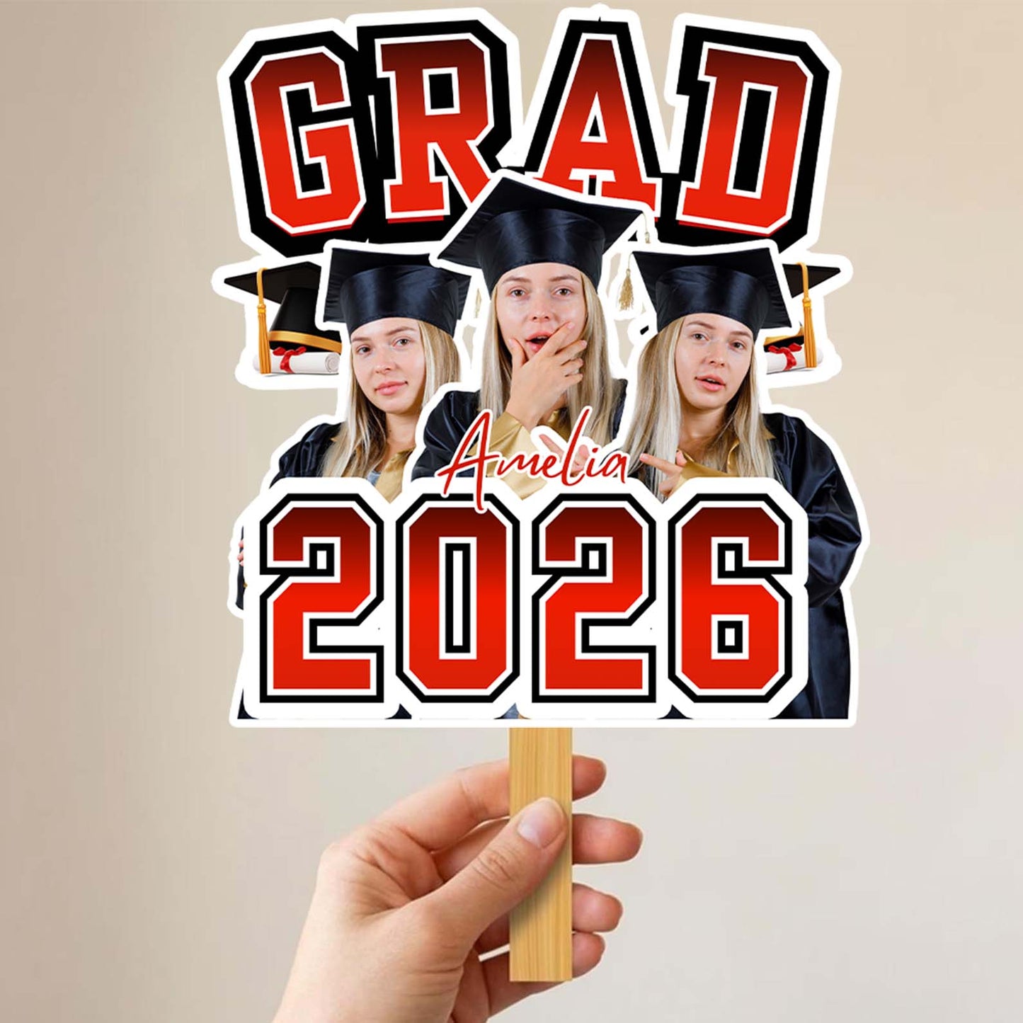 Personalized Graduation Fans | Custom Photo Grad 2026 Handheld Fan | Class of 2026 Party Fan Decor 684595