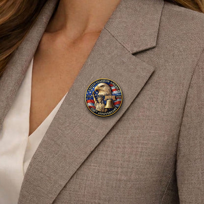 USA 250 Years Anniversary Lapel Pin 1776–2026 | Pack of 10 Patriotic Eagle Liberty Pin 684621
