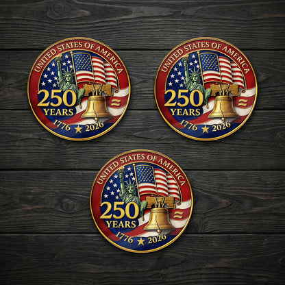 USA 250 Years 1776–2026 Anniversary Lapel Pin Pack of 10 | Patriotic Liberty US Flag Commemorative Pin 684622