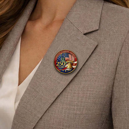 USA 250 Years 1776–2026 Anniversary Lapel Pin Pack of 10 | Patriotic Liberty US Flag Commemorative Pin 684622