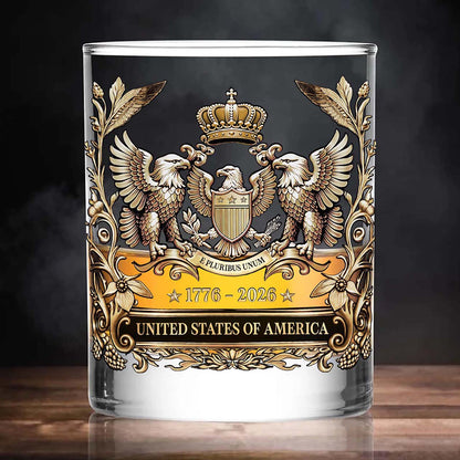 USA 250 Years Anniversary Whiskey Glass | Patriotic 1776–2026 Whiskey Glass 684634