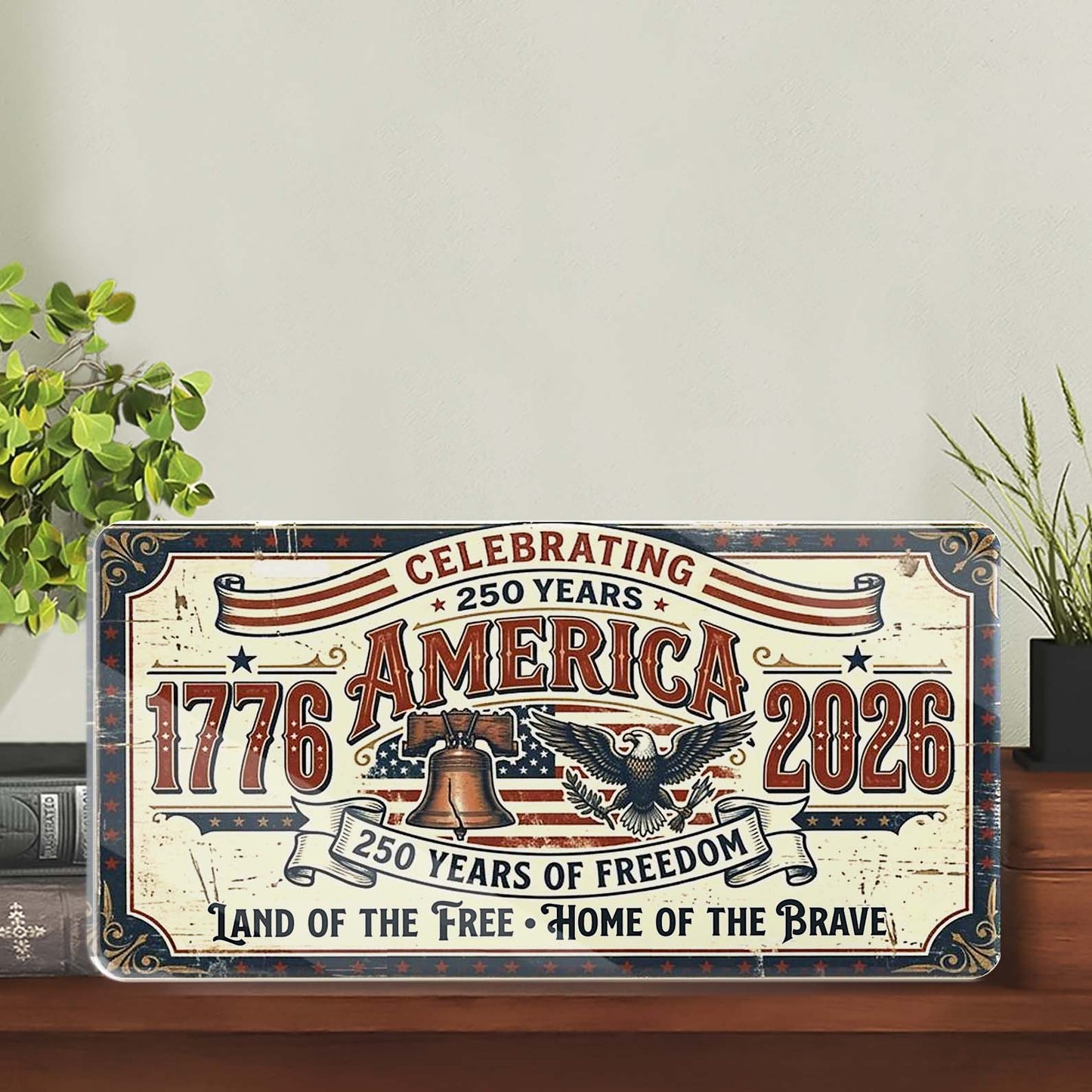 Celebrating 250 Years of America Acrylic Block Plaque | Patriotic Gift | 250 Years of Freedom Acrylic Block 684639
