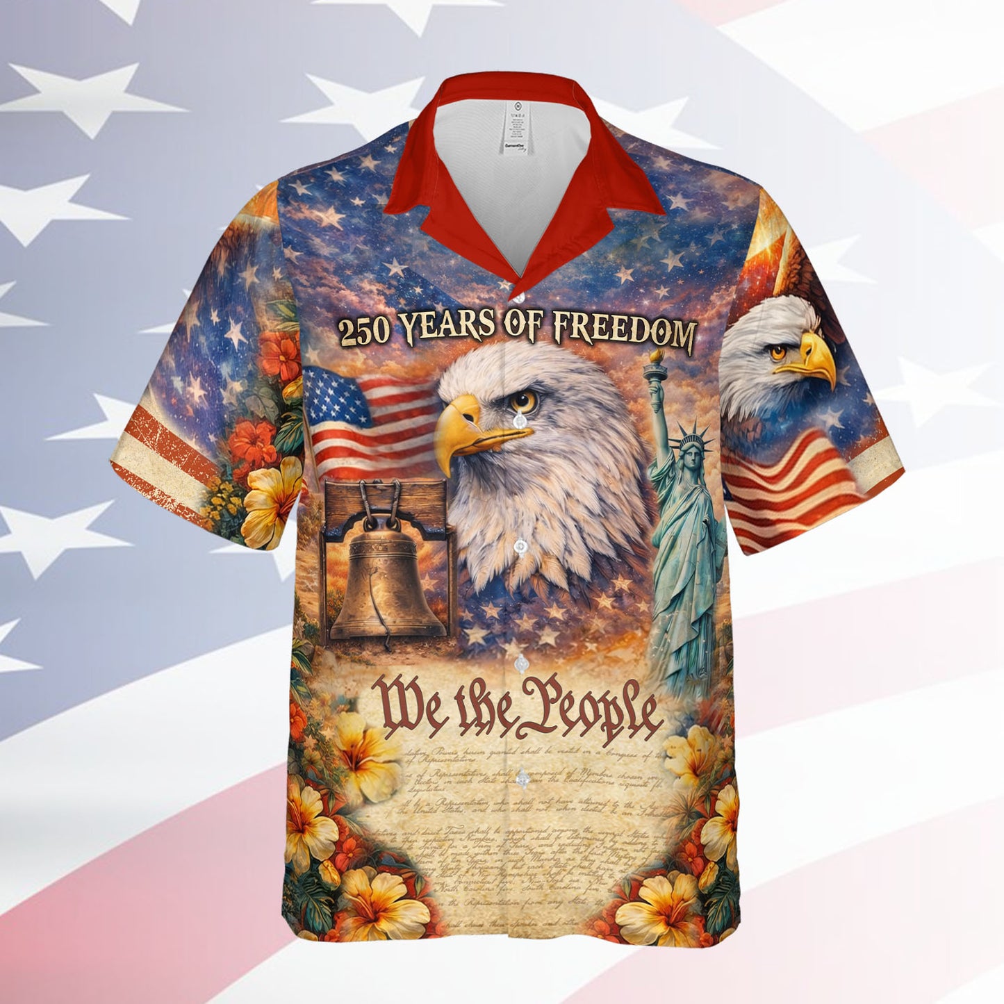 250 Years Of Freedom Hawaiian Shirt, Patriotic 1776–2026 Semiquincentennial AOP Shirt 684648