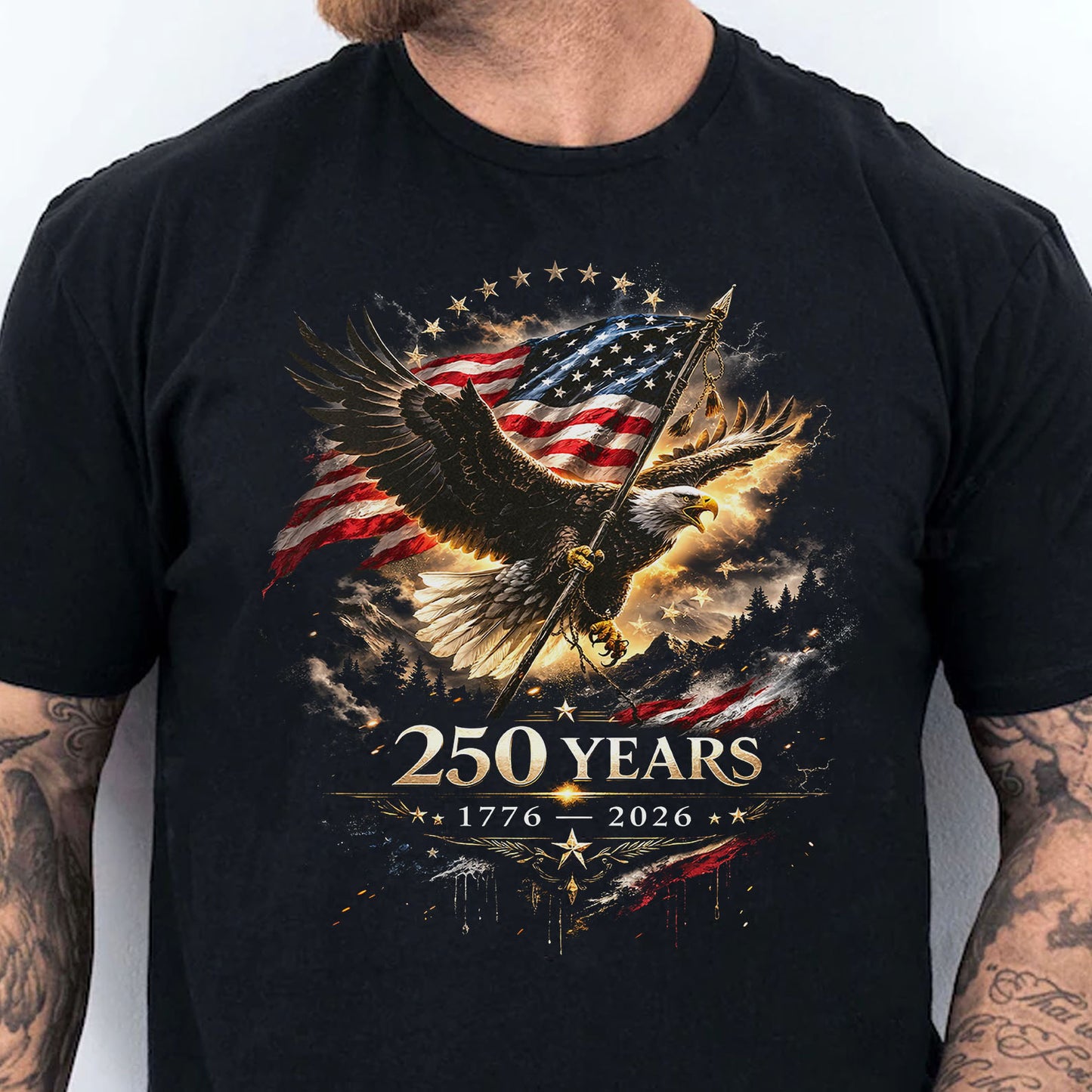 250 Years of America Shirt | Patriotic US Flag Eagle 1776–2026 Tee | Independence Day T-Shirt 684657