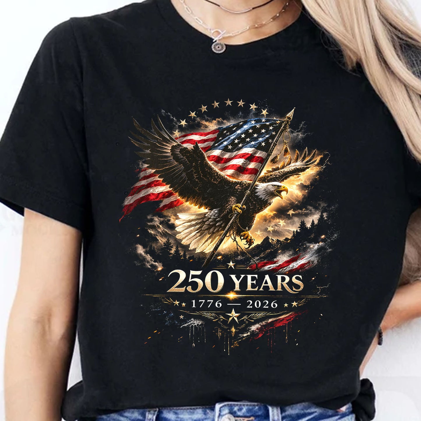250 Years of America Shirt | Patriotic US Flag Eagle 1776–2026 Tee | Independence Day T-Shirt 684657