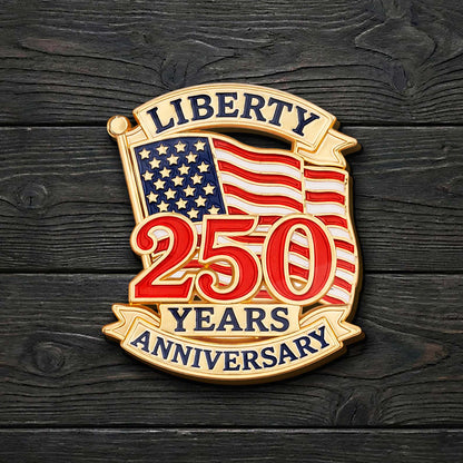 Liberty 250 Years Anniversary American Flag Lapel Pin Pack of 10, Patriotic 1776–2026 Keepsake Gift 684697