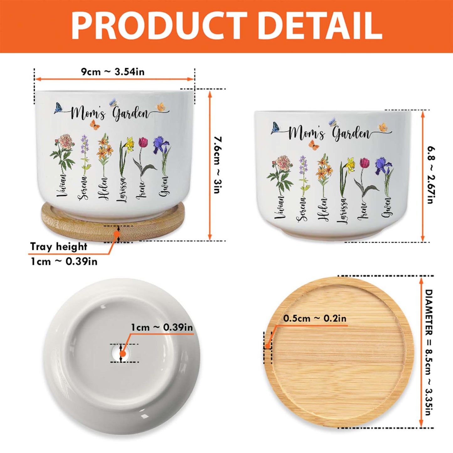 Grandmas Garden Gift for Grandma | Personalized Flower Pot | Custom Birth Flower | Gift For Mom 684711