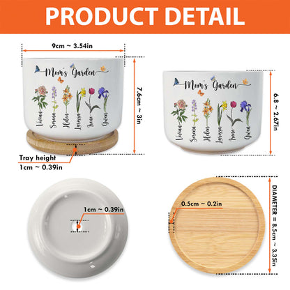 Grandmas Garden Gift for Grandma | Personalized Flower Pot | Custom Birth Flower | Gift For Mom 684711