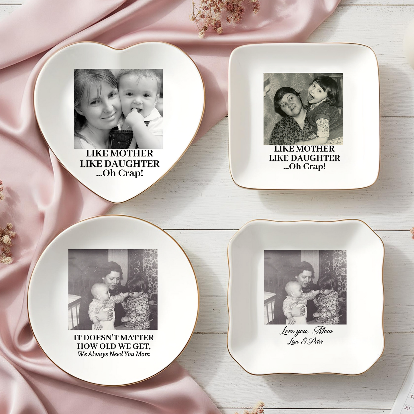 Like Mother Like Daughter Jewelry Dish | Personalized Trinket Tray | Custom Photo Jewelry Tray | Mother's Day Gift 684757