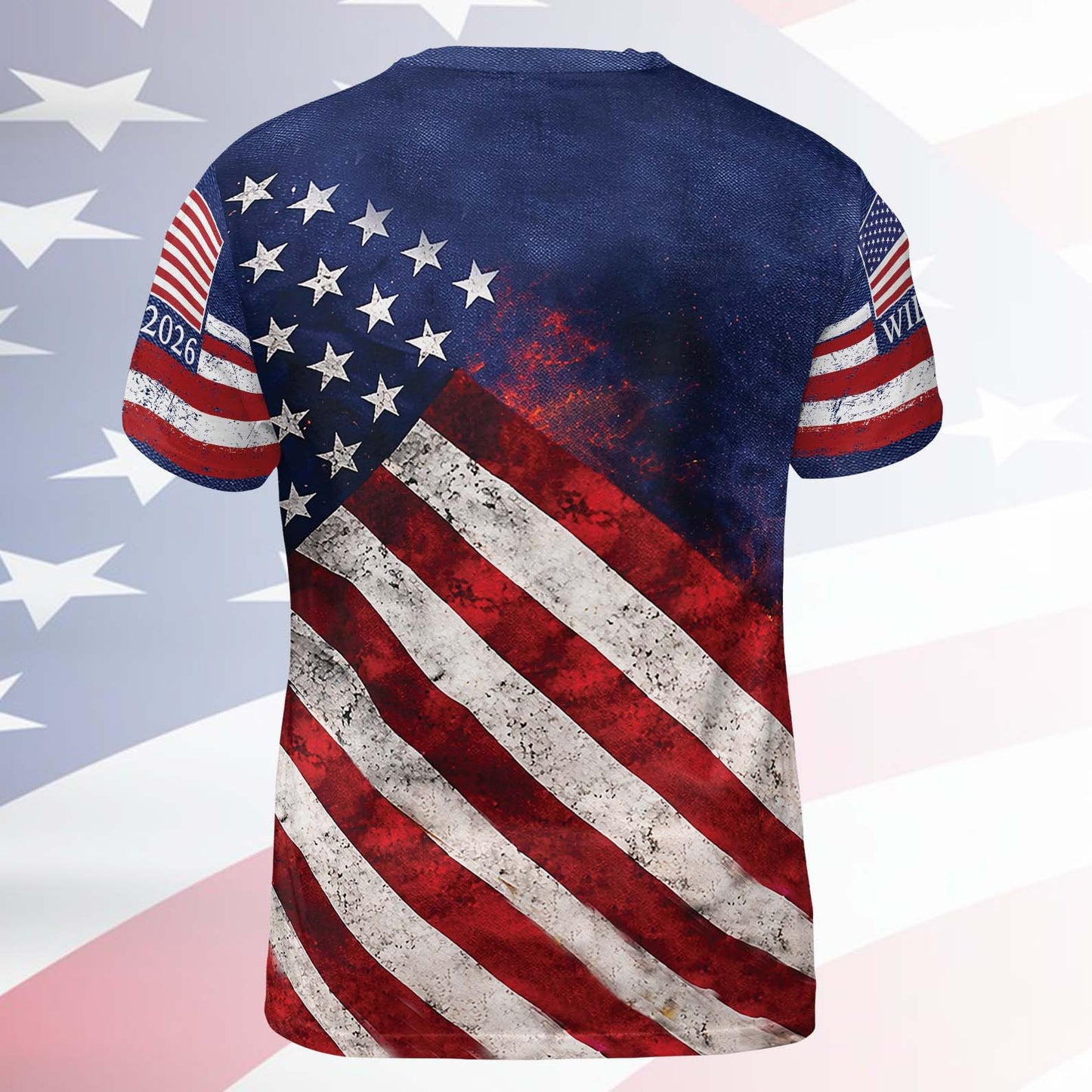 Personalized 250 Years 1776-2026 American Flag AOP Shirt, Patriotic Eagle USA All-Over Print T-Shirt 684815