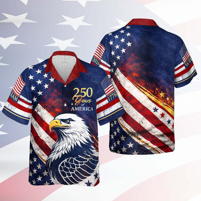 Personalized 250 Years Of America 1776–2026 Hawaiian Shirt, Patriotic Independence Day Hawaii Shirt 684819