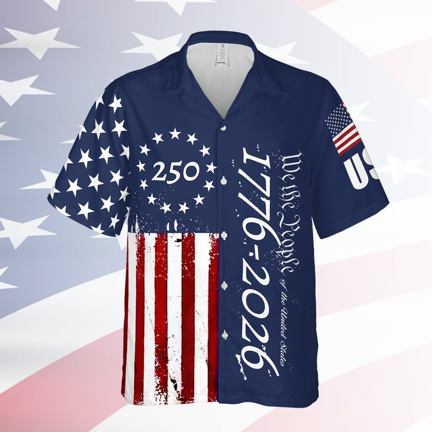 250 Years We The People Hawaiian Shirt 1776-2026, Patriotic USA Flag AOP Hawaii Shirt, 4th of July Gift 684849