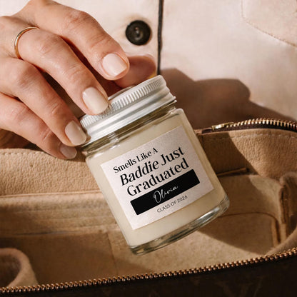 Funny Baddie Graduated Candle, Personalized Scent Candle, Custom Class Of 2026 Graduation Gift 684857