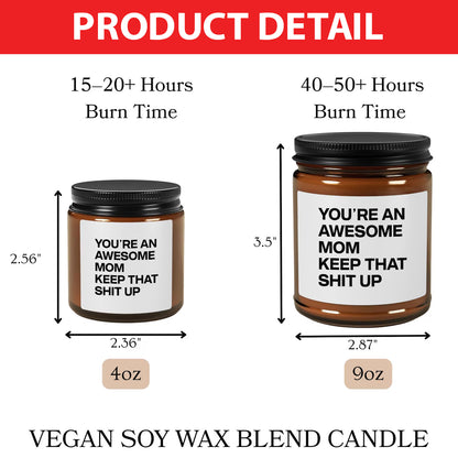 Funny Mom Candle Gift, Mothers Day Gift from Daughter Son, Birthday Gift for Mom Wife Scented Candle 684861