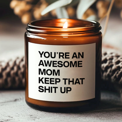 Funny Mom Candle Gift, Mothers Day Gift from Daughter Son, Birthday Gift for Mom Wife Scented Candle 684861