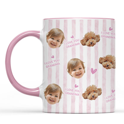 Personalized Photo Mug, Custom Face Coffee Mug, I Love You Dad Mom White Mug Accent Mug 684872