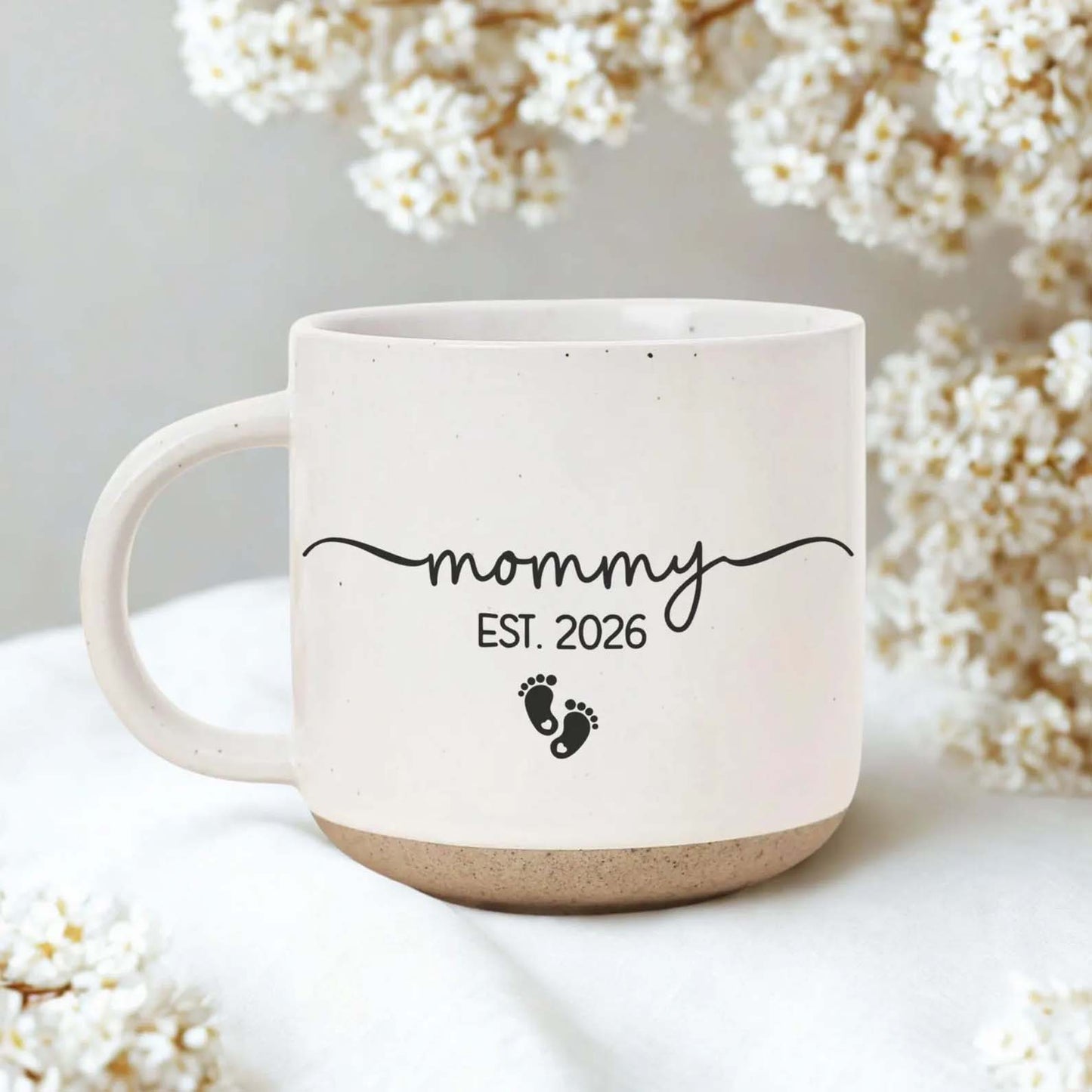 Pregnancy Announcement Mug, Personalized Pottery Mug, New Parents Gift, Mother's Day Gift 684879