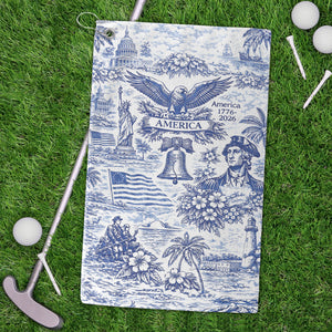 250 Years of America 1776–2026 Golf Towel, Vintage Patriotic USA Golf Towel, 4th of July Golf Gift 684893