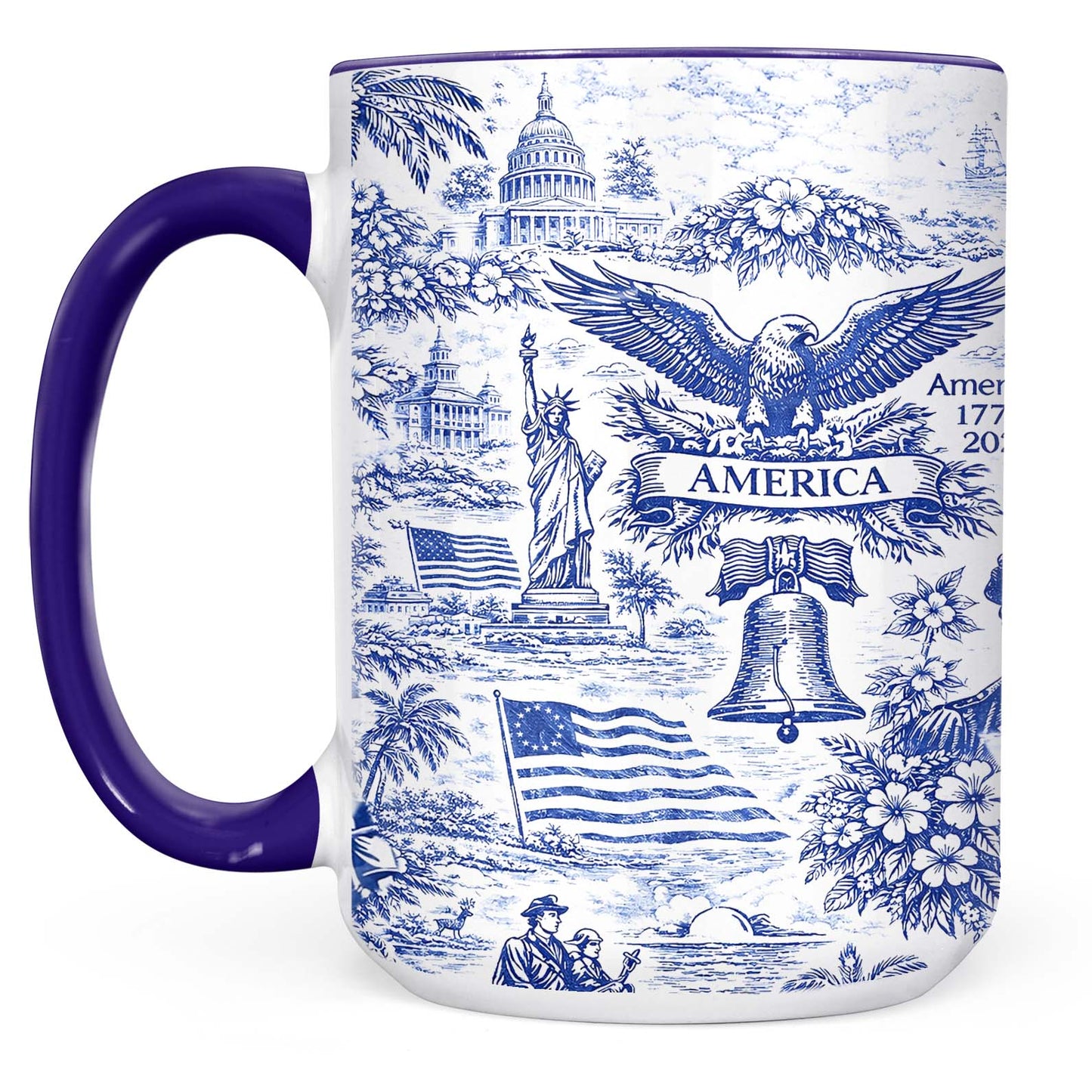 250 Years of America Mug 1776–2026, Vintage Patriotic Coffee Mug, 4th of July White Mug Accent Mug 684893