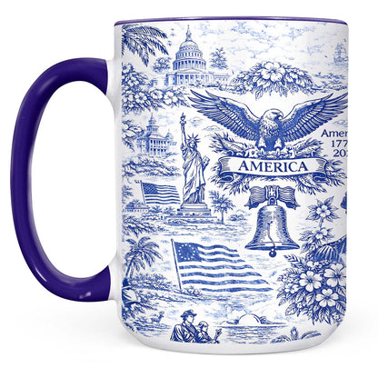 250 Years of America Mug 1776–2026, Vintage Patriotic Coffee Mug, 4th of July White Mug Accent Mug 684893